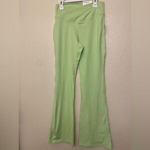 High rise powerchill mint green flared pants leggings girls modal XL 14-16 NWT